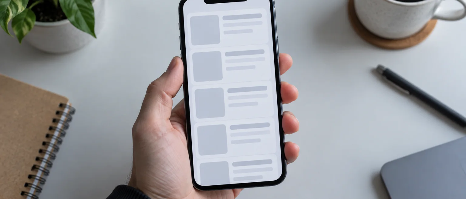 Fotografía editorial de un teléfono mostrando la aplicación de Instagram, ilustrando el debate sobre el feed cronológico en Australia